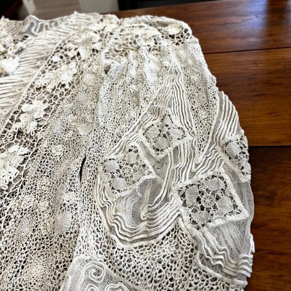 BoHo Style Hand Tatting&Lace Over Coat - Picture 12 of 14